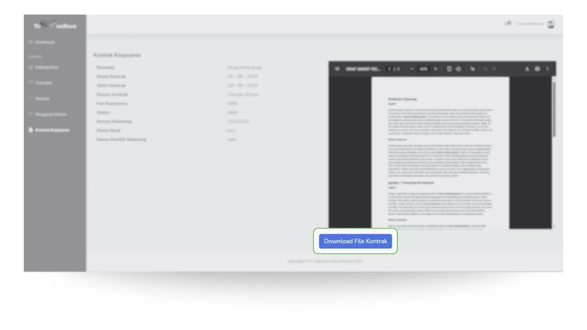 Tombol Download Kontrak